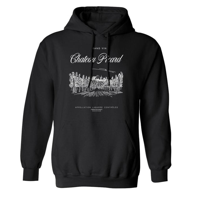 Star Trek Picard Chateau Picard Vineyard Logo Fleece Hooded Sweatshir Star Trek Shop UK