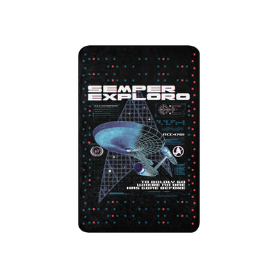 Star Trek The Original Series Enterprise Semper Exploro Sherpa Blanket