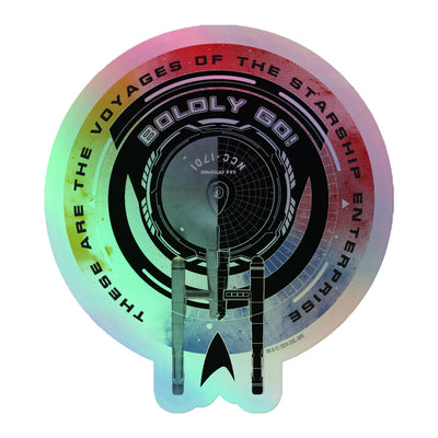 Star Trek: The Original Series To Boldly Go Holographic Sticker