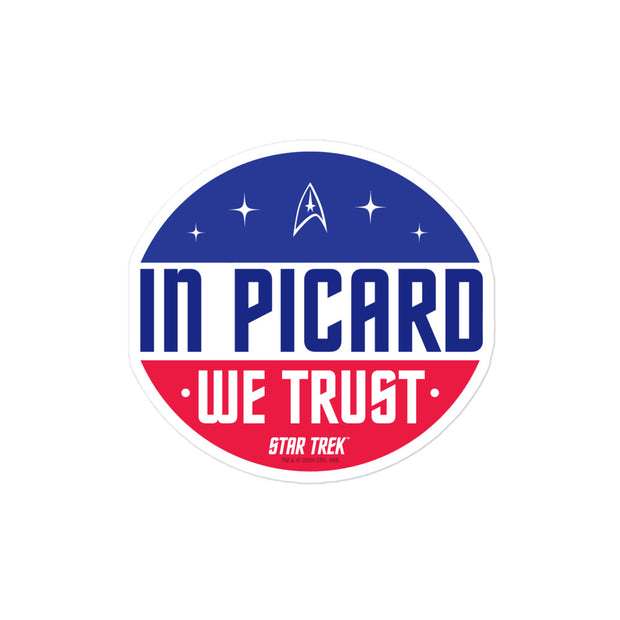 Star Trek In Picard We Trust Sticker