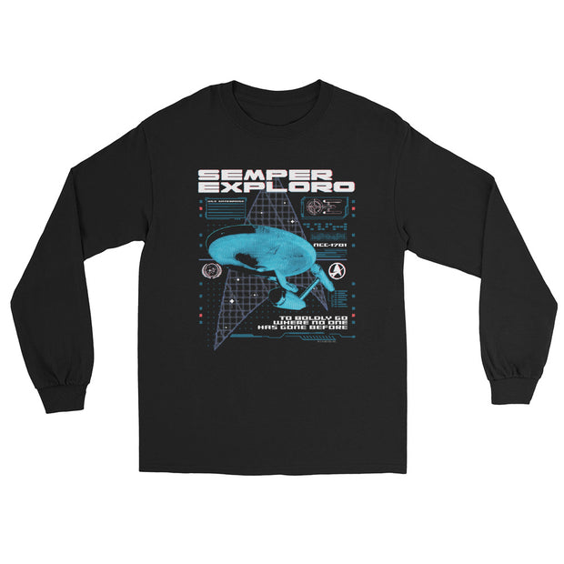 Star Trek: The Original Series Enterprise Semper Exploro Unisex Long Sleeve T-Shirt