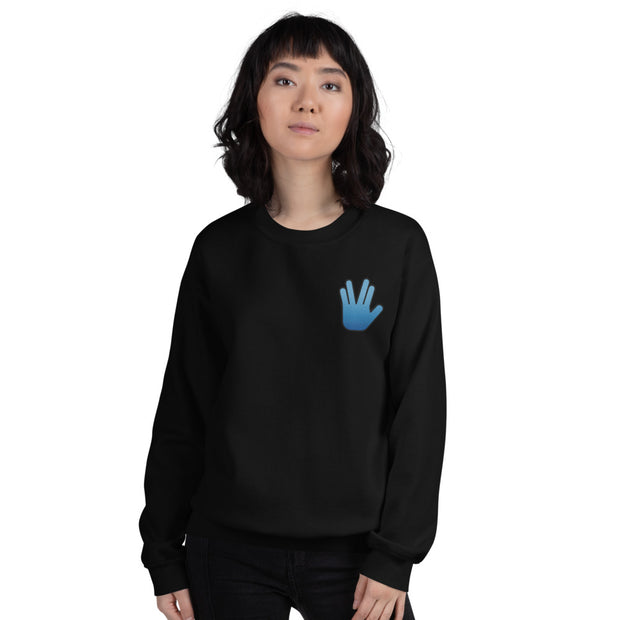 Star Trek Vulcan Salute Embroidered Crewneck