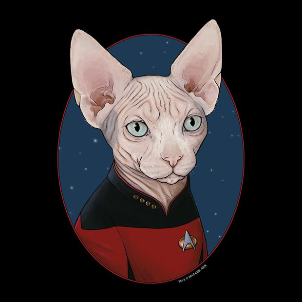 Star Trek: The Next Generation Picard Cat PortraitAdult Short Sleeve T-Shirt
