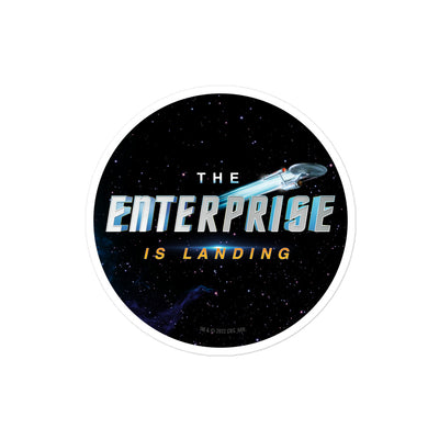 Star Trek: The Original Series The Enterprise is Landing Die Cut Sticker