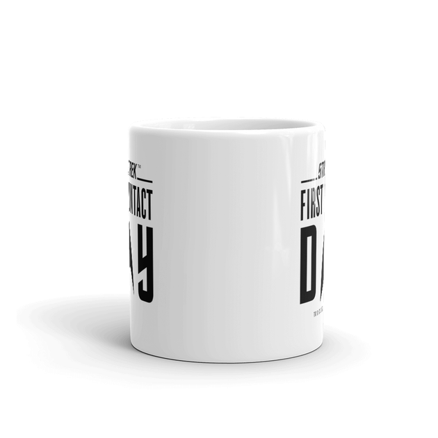 Star Trek: First Contact Day Black Logo White Mug | Star Trek Shop - UK