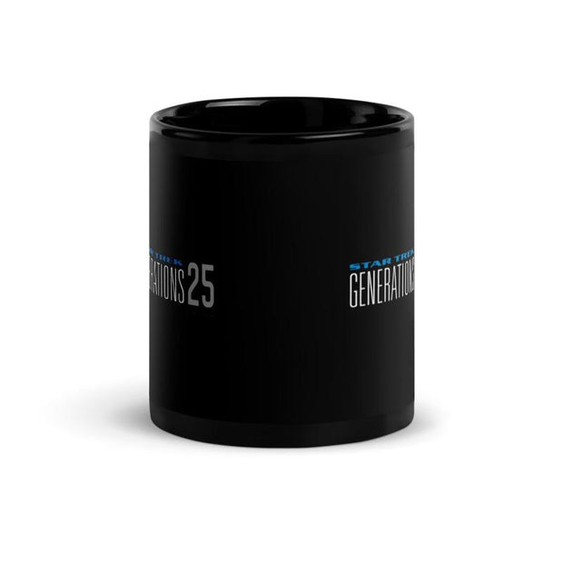 Star Trek: Generations 25 Logo Black Mug