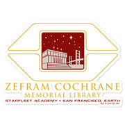 Star Trek Starfleet Academy Zefram Cochrane Memorial Library Die Cut Sticker