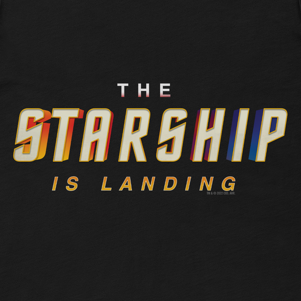Star Trek The Starship Is Landing Unisex Crewneck T-Shirt