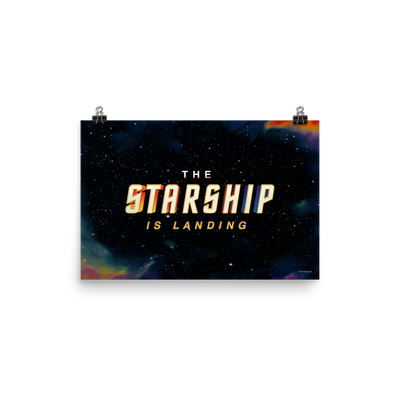 Star Trek The Starship Is Landing Premium Matte Paper Poster