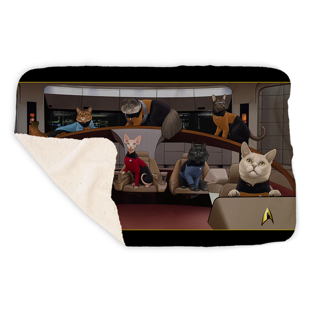 Star Trek The Next Generation Space Cat Fleece Blanket Star Trek Shop UK