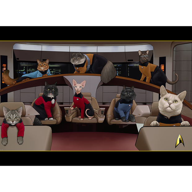 Star Trek: The Next Generation Space Cat Fleece Blanket
