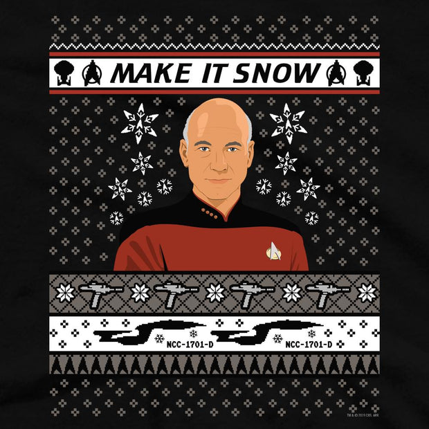 Star Trek: The Next Generation Make It Snow Adult Short Sleeve T-Shirt