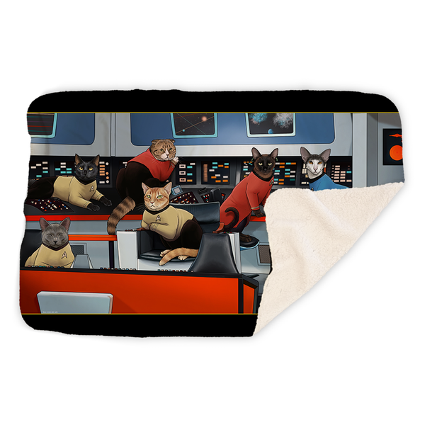 Star Trek The Original Series Crew Cats Fleece Blanket Star Trek Shop UK