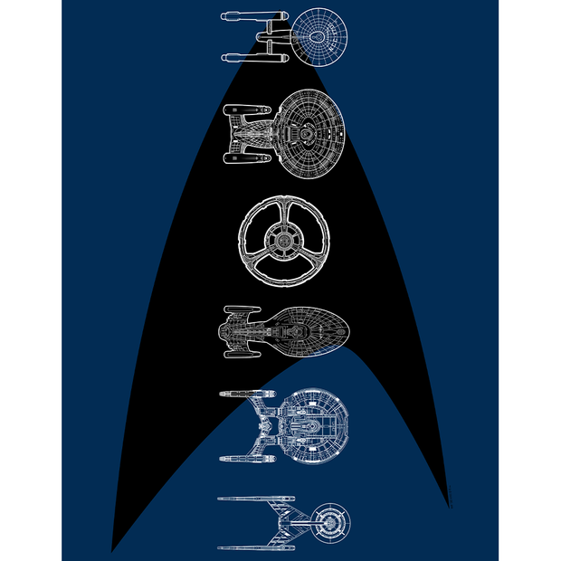 Star Trek: The Original Series Ships of the Line Delta Fleece Blanket