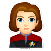 Star Trek: Voyager Janeway Emoji Die Cut Sticker