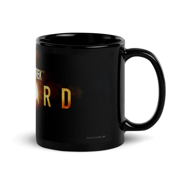 Star Trek: Picard Gold Burst Logo Black Mug