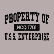Star Trek: The Original Series Property of U.S.S. Enterprise 1701 Adult Short Sleeve T-Shirt